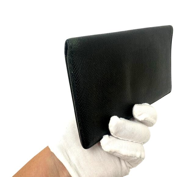 Louis Vuitton LV Taiga Leather Portefeuille Brazza Ardoise Men's Wallet Black - Picture 3 of 11